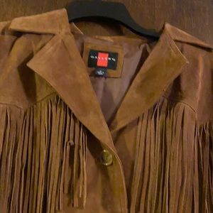 Suede fringe jacket boho western